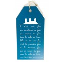 plaque "Il était une fois.." bleu nuit