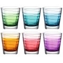 6 verres à eau colorés Vario