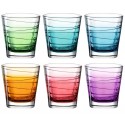 6 verres à eau colorés Vario