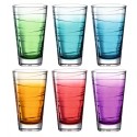 6 verres à eau colorés Vario