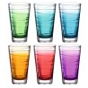 6 verres à eau colorés Vario