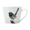 large mug en porcelaine oiseau bleu