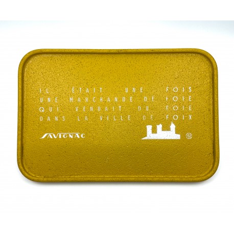 plateau en liège rectangulaire jaune