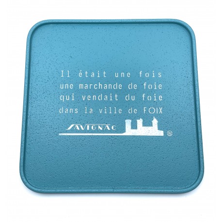 plateau en liège carré bleu artique