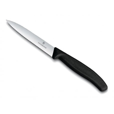  COUTEAU OFFICE A DENTS 10CM NOIR