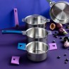 LOT DE 3 CASSEROLES AMOVIBLE 16 à 20CM AVEC POIGNEE