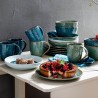 ASSIETTE EN CERAMIQUE BLEU-23CM