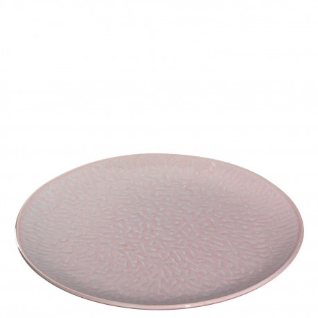 ASSIETTE EN CERAMIQUE ROSE-27CM